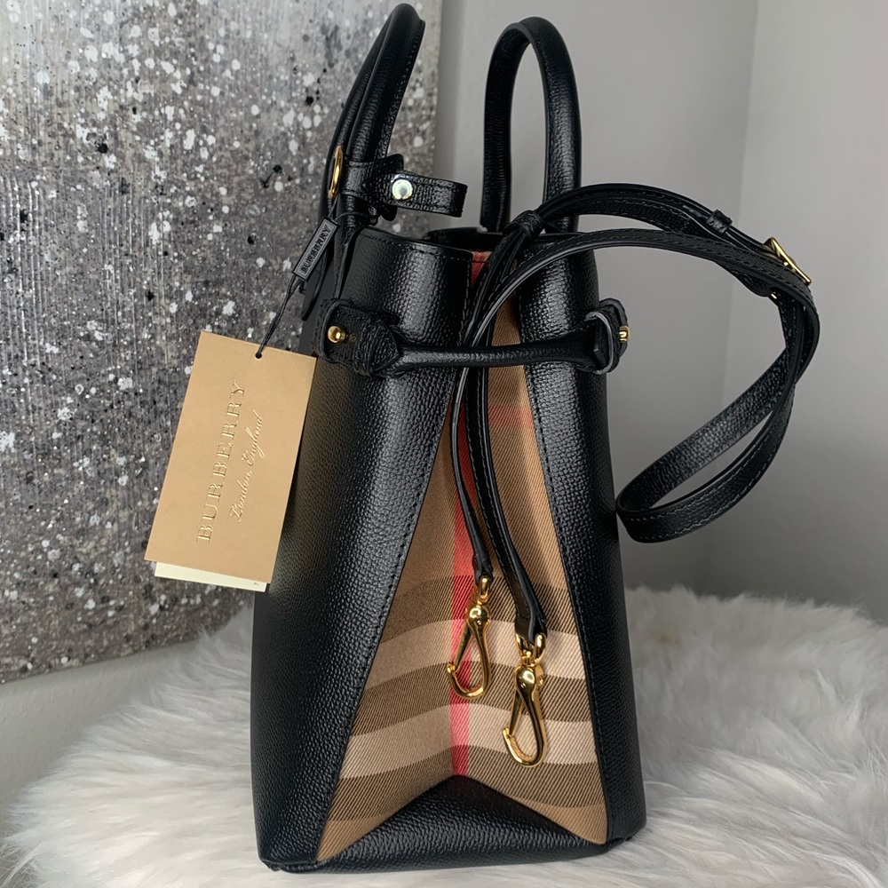 Burberry MD Banner House Check Derby Leather Bag - Picture 4 of 7